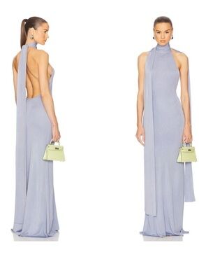 Helsa Novie Maxi Knit Dress in Sky Blue